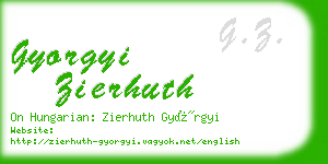 gyorgyi zierhuth business card